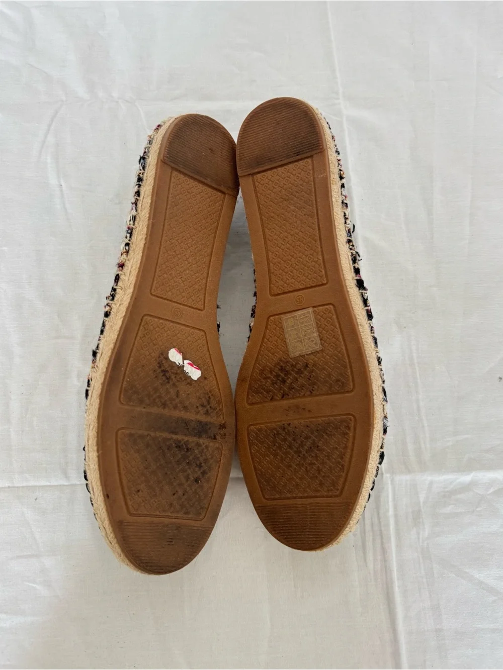 Tory Burch Multicolor Tweed Espadrille Flats Size 8.5M